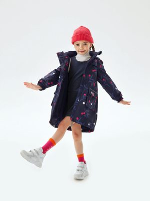 Плащ на флисовой подкладке SP11601DARKBLUE